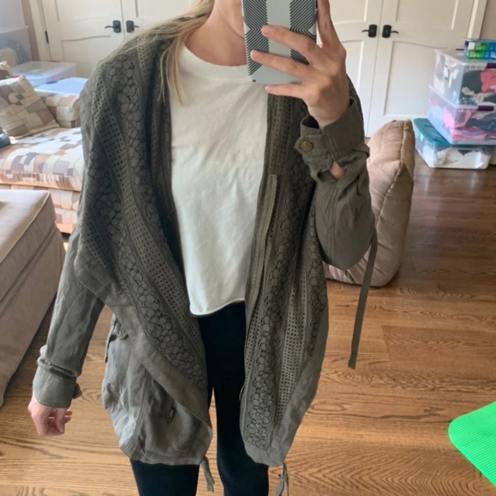 Army Green Lace Utility Jacket